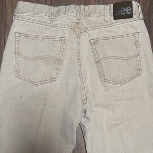 LEE Regular Fit Straight Leg Dune (Tan / Sand) Wash Denim Jeans Size 34 x 34